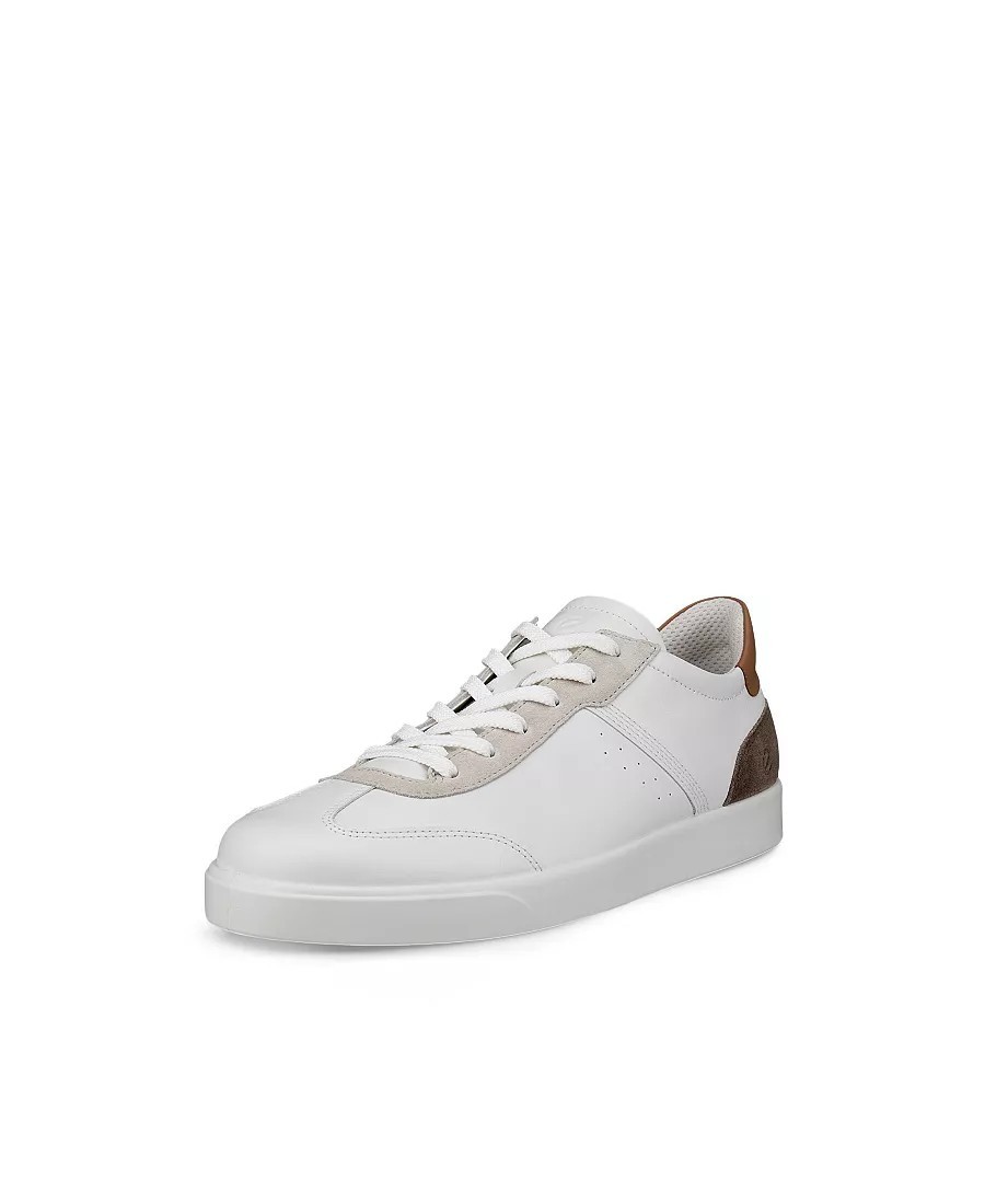ECCO Men’s Street Lite Retro Sneaker White Gravel Cashmere EU 43 Size 9 – 9.5 US