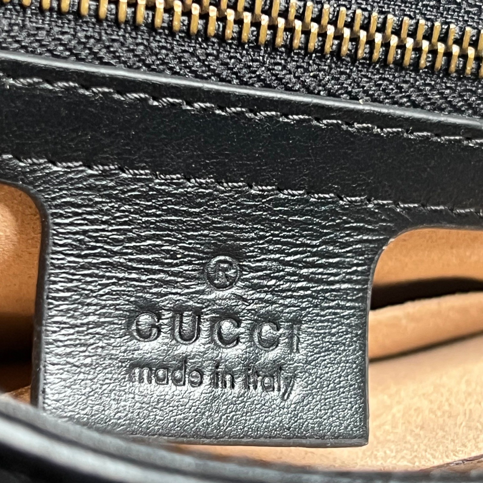 Gucci GG Marmont Matelasse Black Leather Top Handle Bag 498110 Small