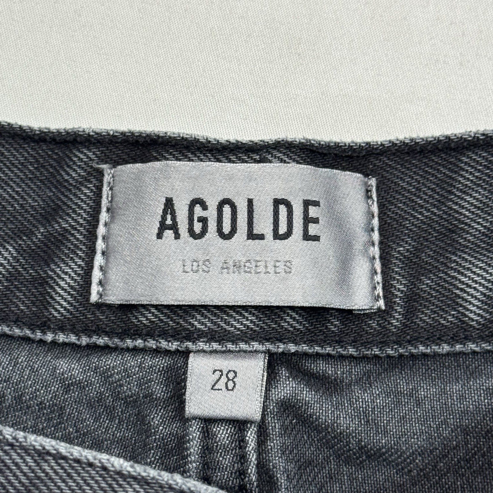 AGOLDE 90’s High Rise Straight Black Button Zip Fly Jeans Actual Fit 29×29 inchs