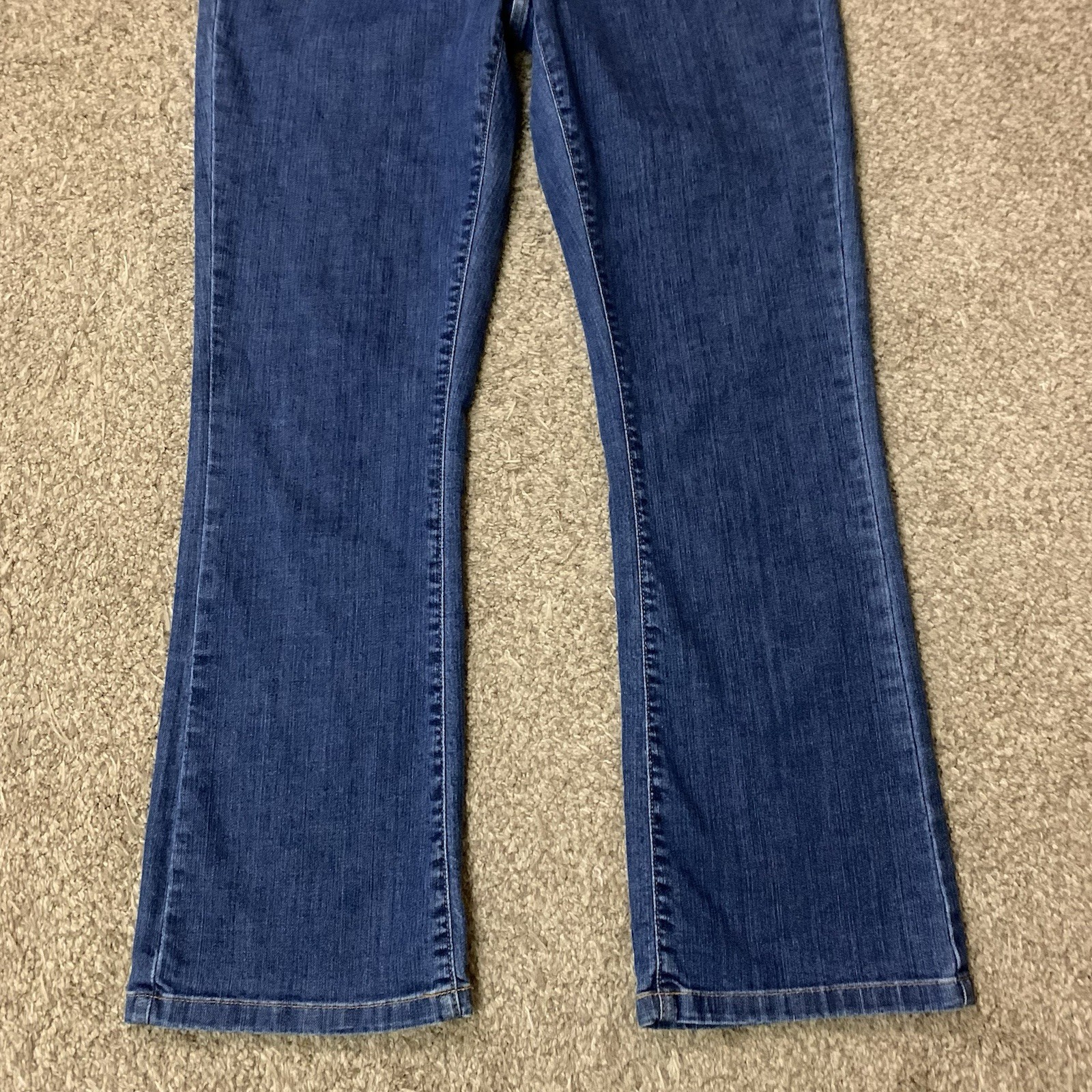 LL Bean Jeans Womens 12 Reg Dark Wash Classic Fit Boot Cut Leg High Rise Stretch