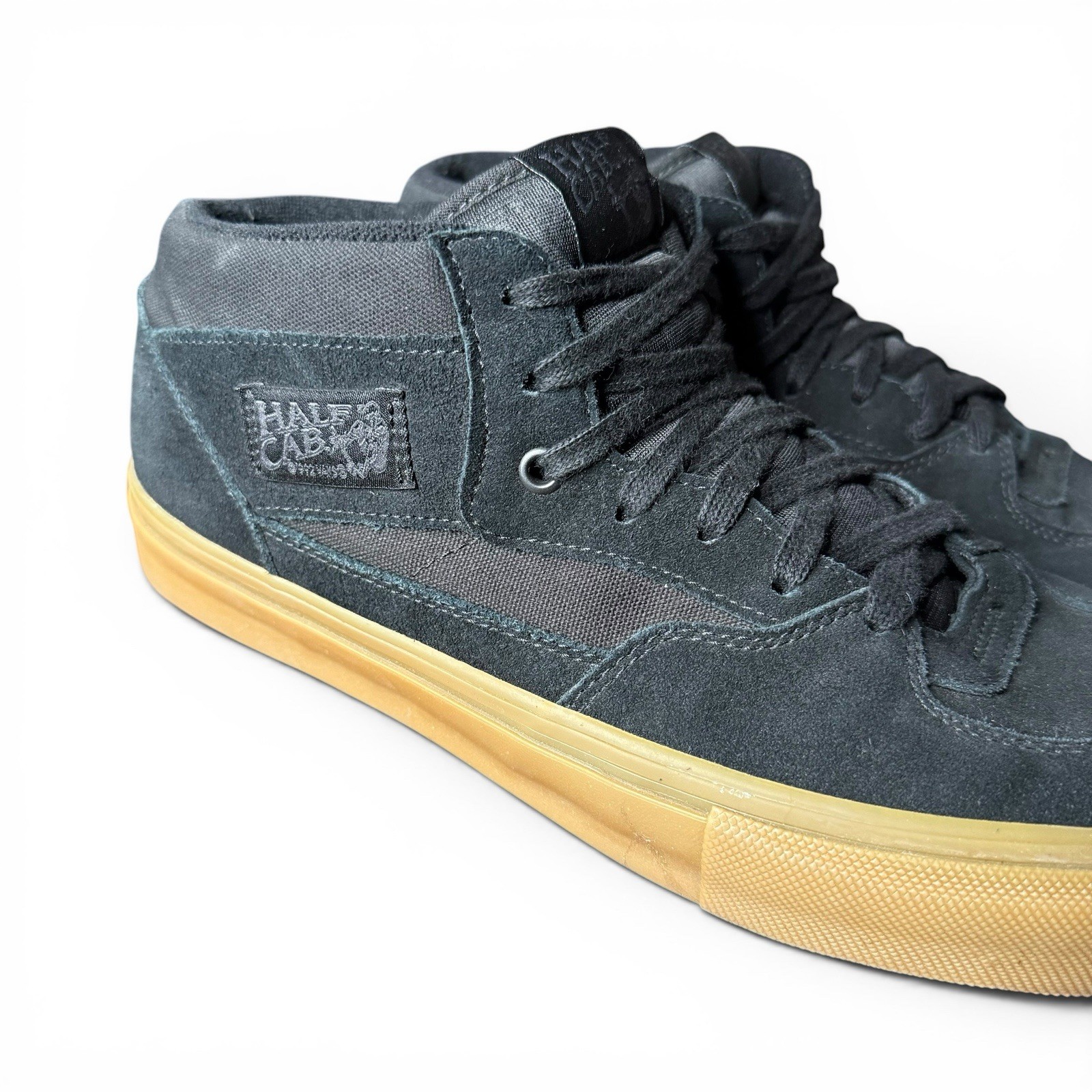 Vans Skate Half Cab Mens 13 Black Gum Suede Mid Top Sneakers 508357