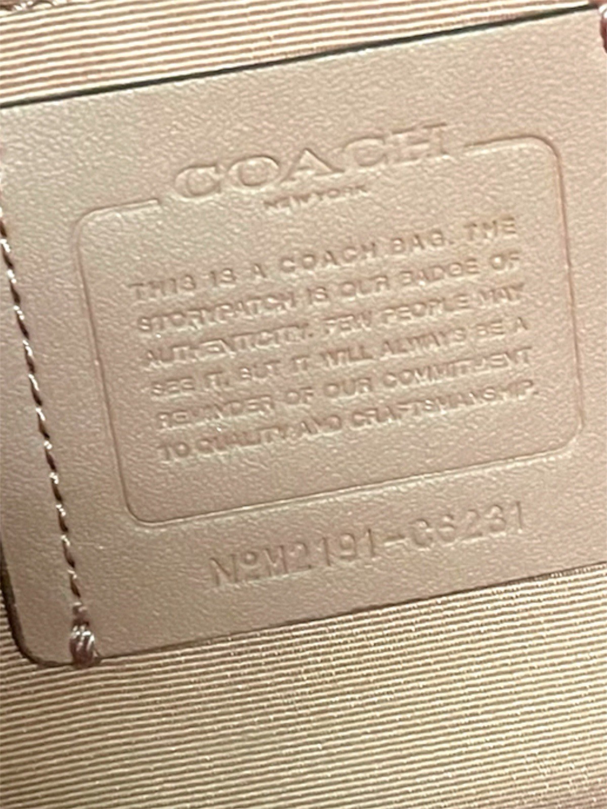 Coach Lori Shoulder Bag Dusty Rose Pink Pebble Leather Handbag C6231 Excellent