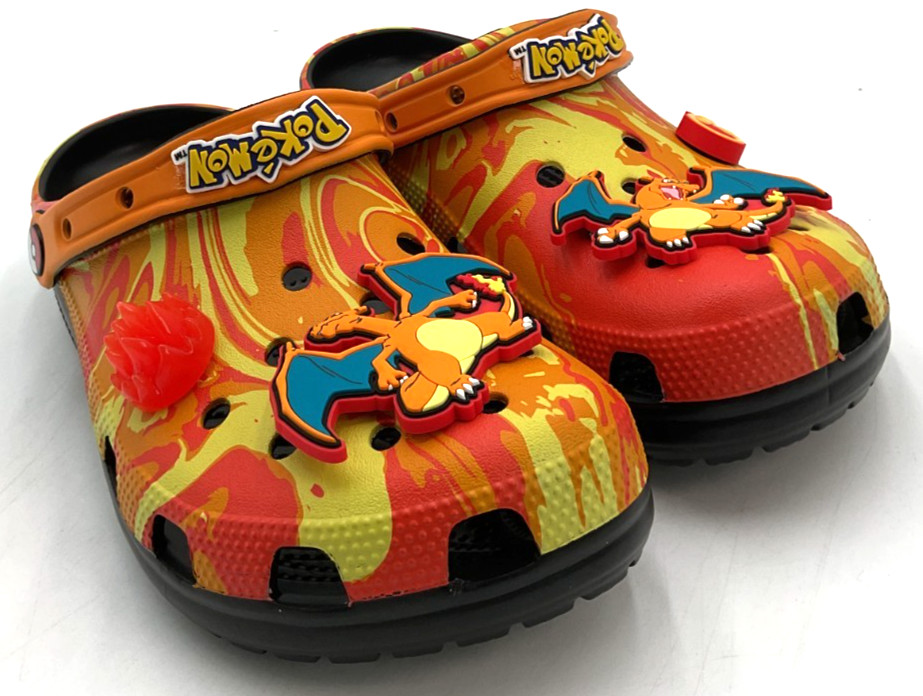 Pokémon x Crocs Charizard Classic Men’s 9 / Women’s 11 Fire Orange Clogs NIB