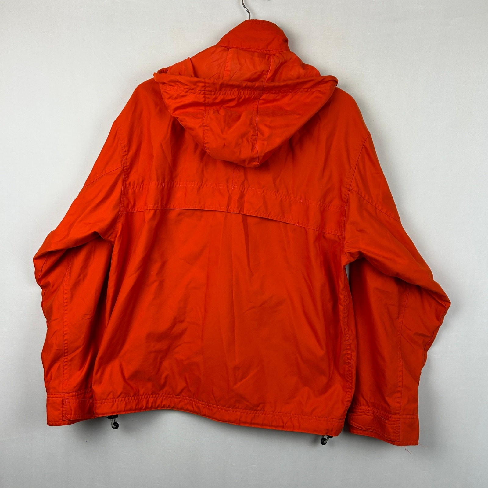 Gap Vintage Pullover Windbreaker Jacket Hideaway Hood Orange 90s Y2K Mens Size M