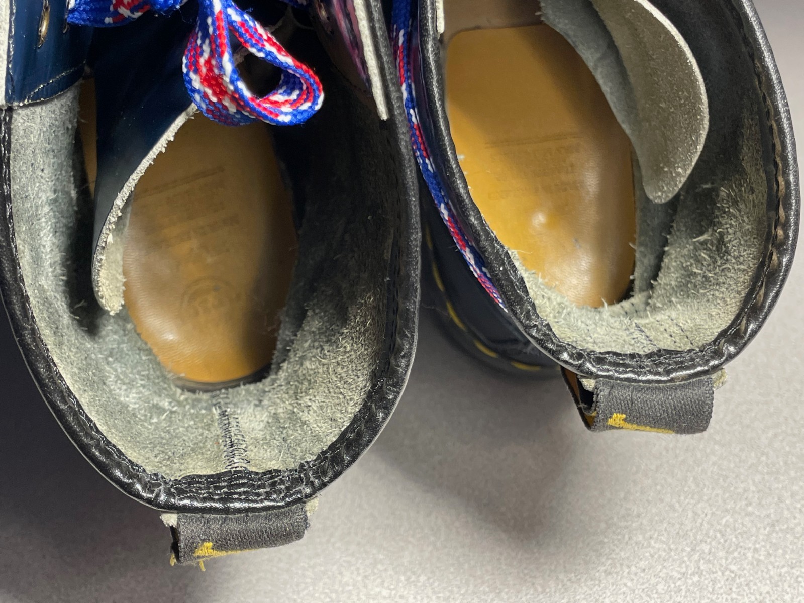 dr martens 1460 8 eyelet blue leather boots made in england men’s 8 RARE