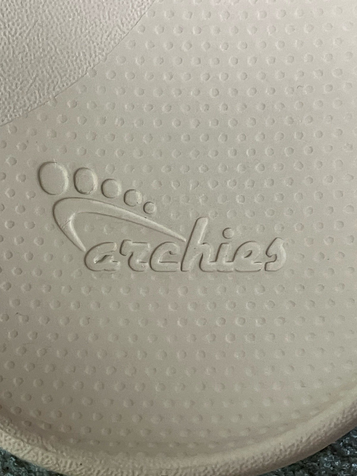 Archies Slide Sandals Womens 8 Tan Nude Comfort Slip On Orthotic Arch Pool Beach