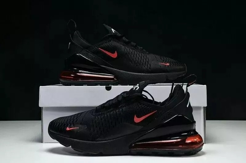 NIKE AIR MAX 270 Black and Red Men’s Shoes US Size 7-12