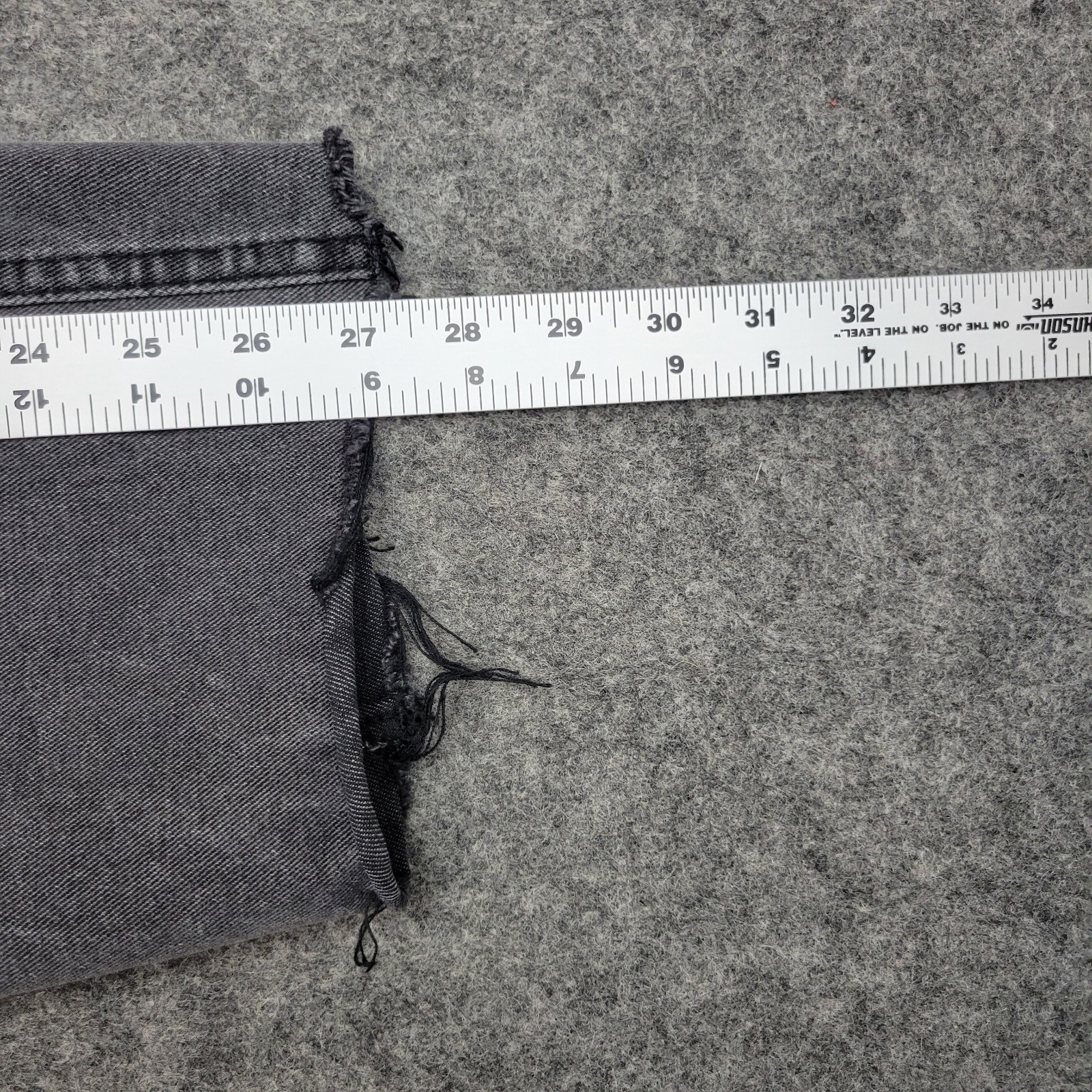 Blue Savvy Jeans Womens 13/31 Gray Distressed Grunge Raw Hem Button Fly Y2K