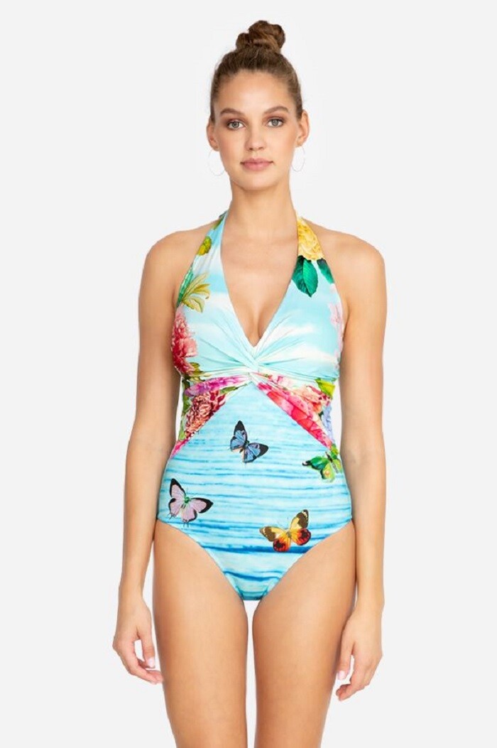 Johnny Was Costa Azul Twist One Piece Swimsuit – CSW9321-M