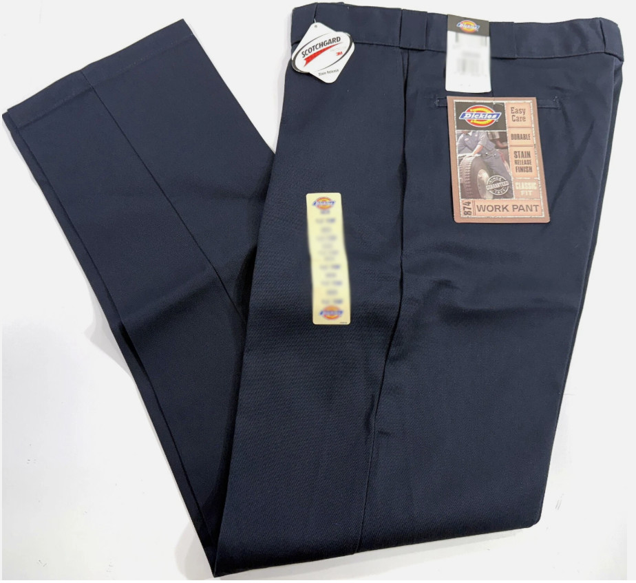 NEW MENS 46×34 DICKIES ORIGINAL 874 WORK PANTS DARK NAVY 46×34