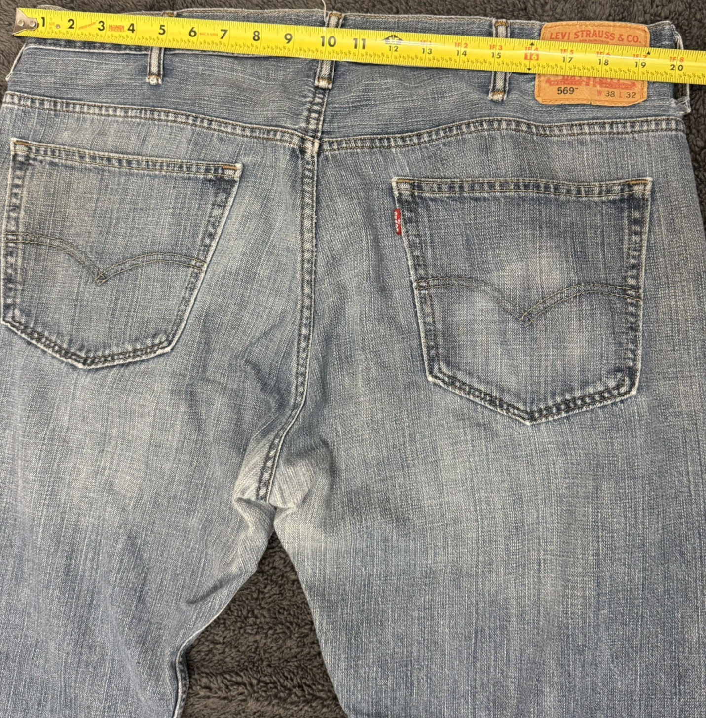 Lot of 3 Levi’s 569 Jeans Men’s 38×32 Loose Straight Denim Faded Distressed