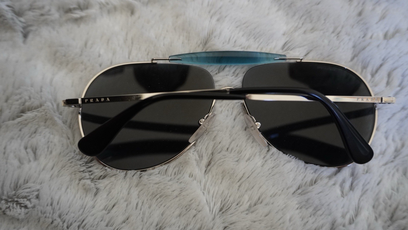 PRADA SPR 56S Men’s Aviator Sunglasses Silver/Gray Metal Tinted 140mm