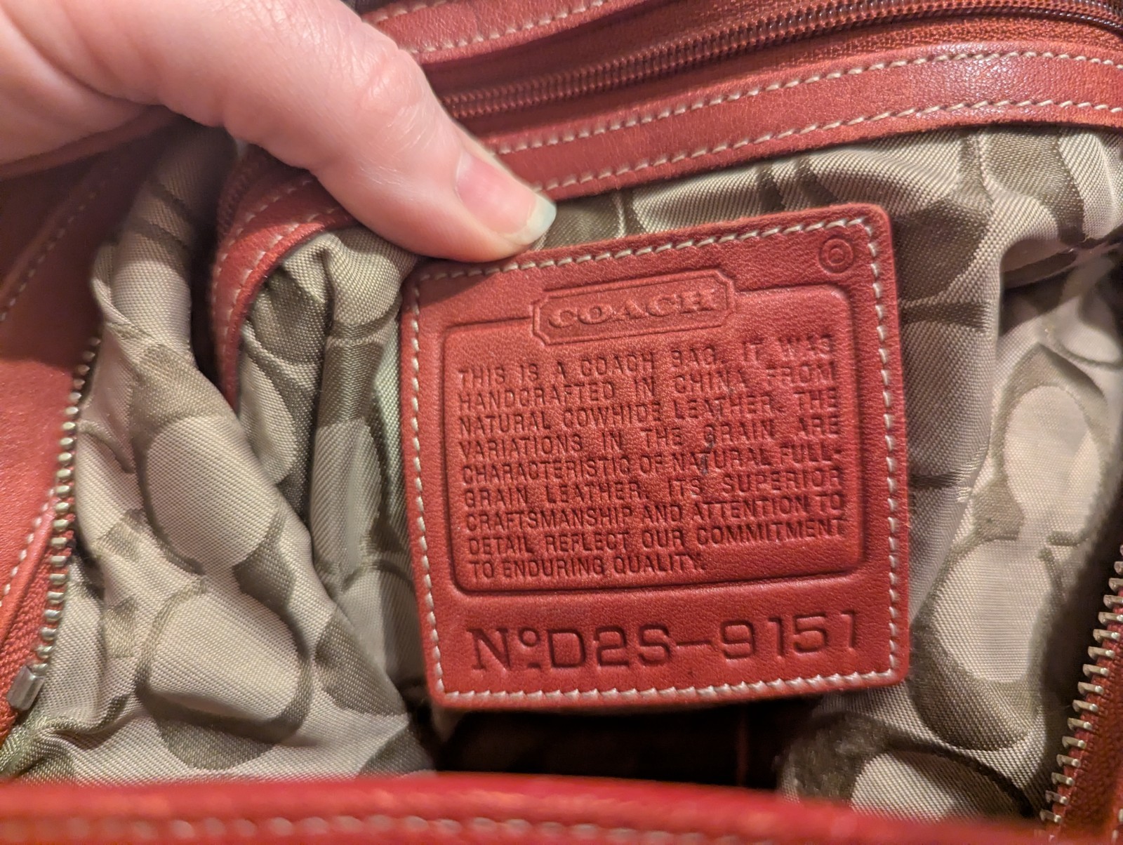 Coach Red Bleecker Bucket Signature Legacy Vintage Shoulder Bag No D2S-9151