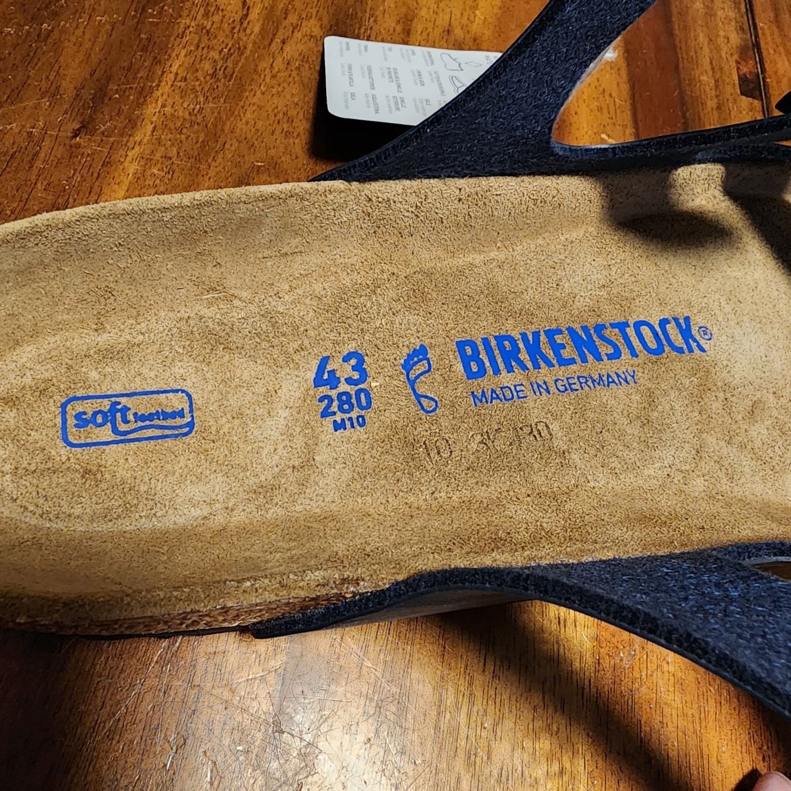 Birkenstock Florida Soft Footbed Birko-Flor Sandals Navy Blue EU 43 M10|W12 NWOB