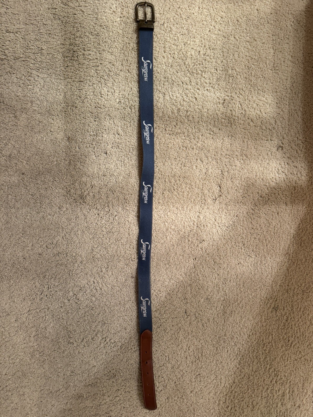 Doc Murphy Golf Belt TPC Sawgrass Belt Golf The Players Size 34 Blue and Brown