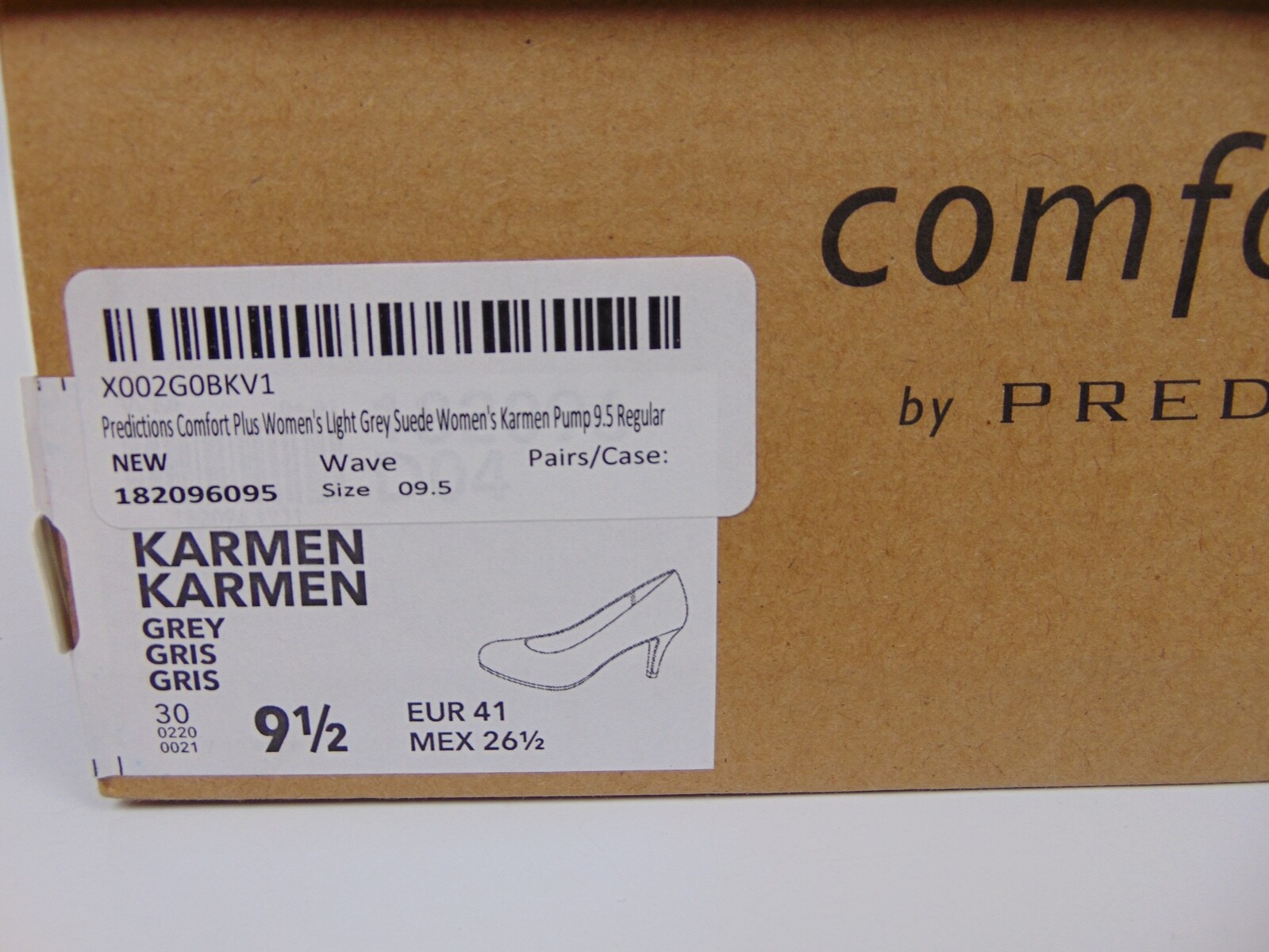 NEW! Comfort Plus Karmen Classic Pump Heel Shoes, Womens Size 9.5 M, Gray