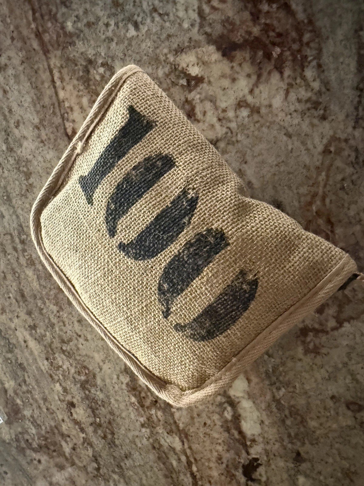 Feed 100 Children of the World Convertible Re-Usable Tote Bag Burlap/Cotton EUC