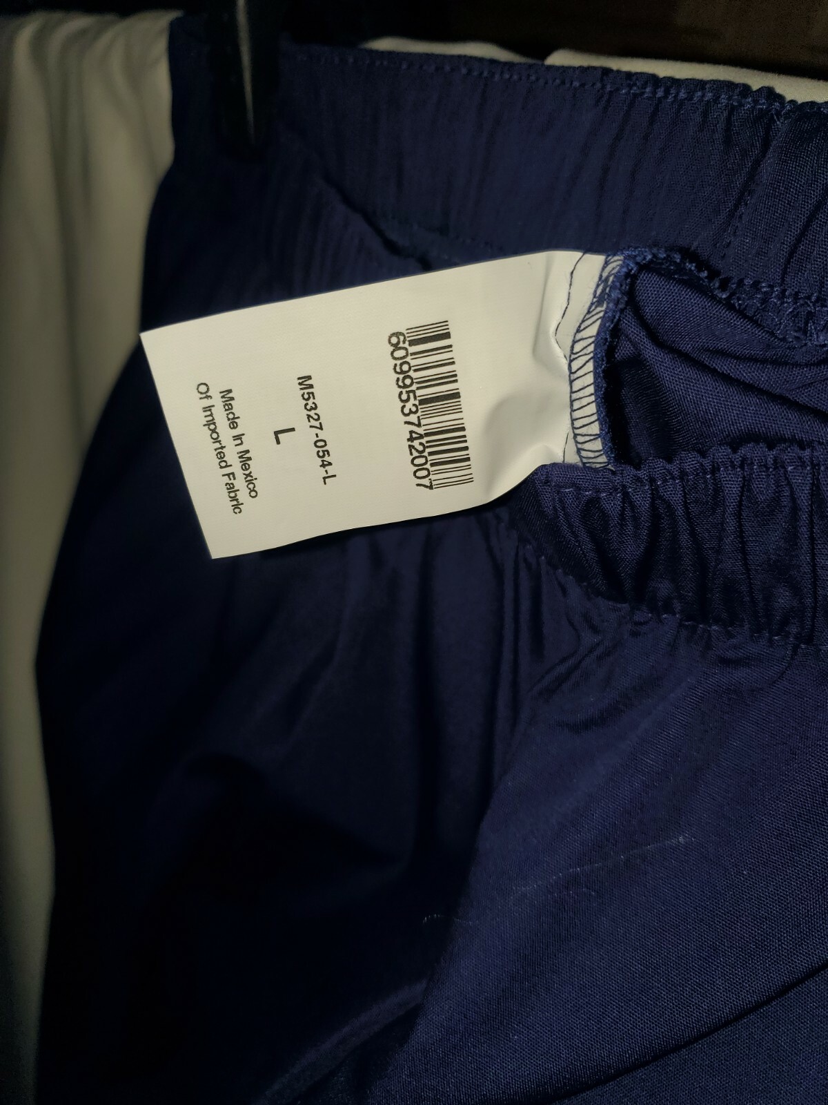 Meridys Uniforms Navy Blue Size L Elastic Waist 2 front pockets
