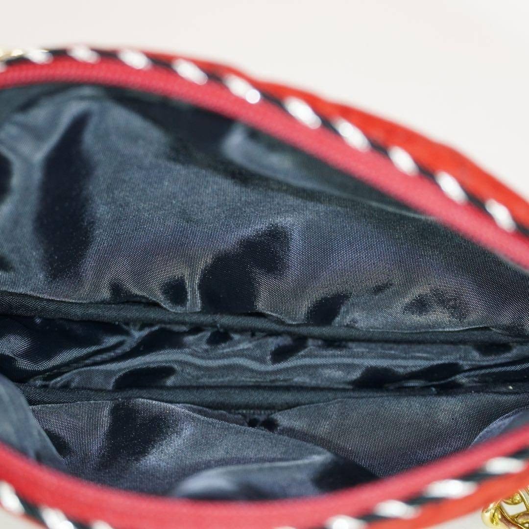 Yves Saint Laurent Shoulder Bag w/Tag Suede Red Size: W:6.7 × H:5.1in. [Unused]