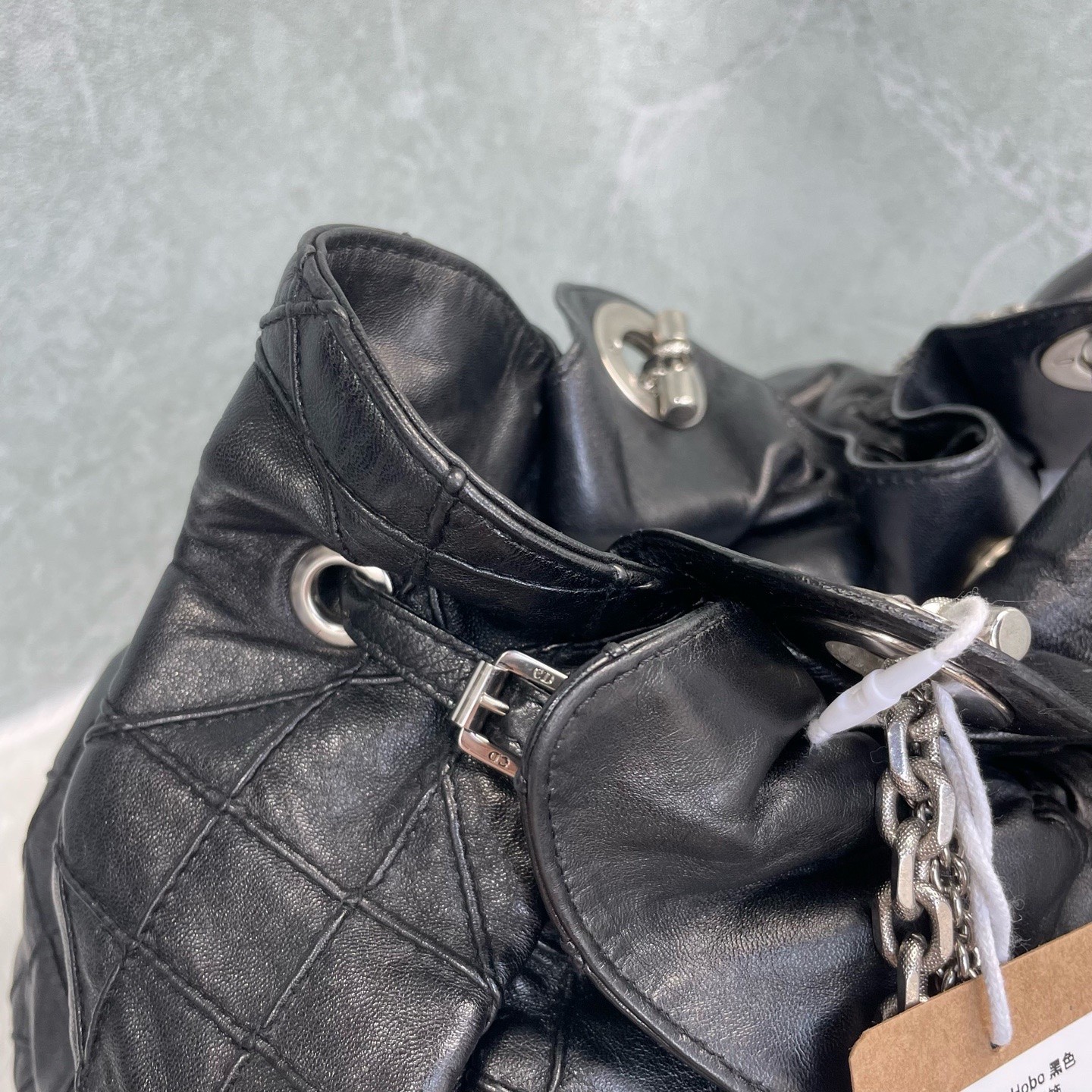 Dior Pre-Owned Authentic Shoulder Bag 40*16*25 Silver Free Tracked Shipping