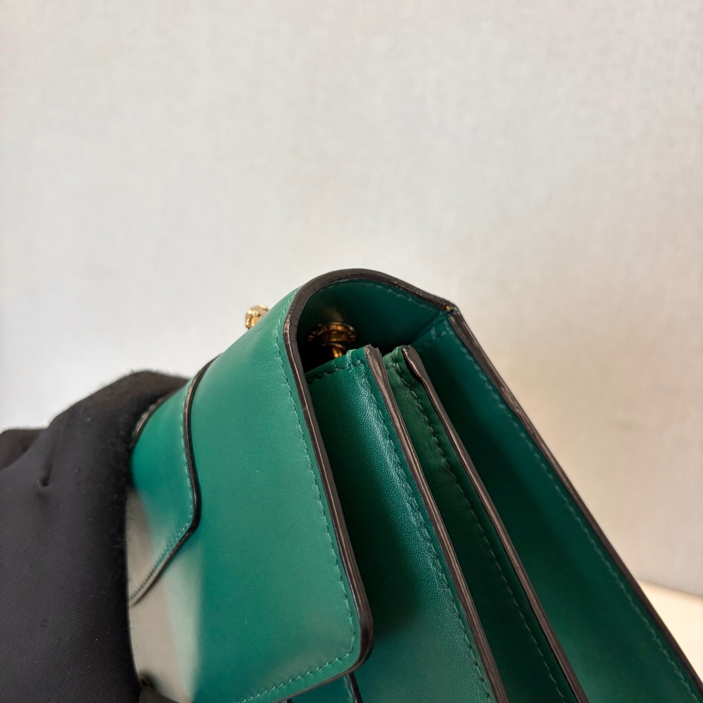 Bvlgari Pre-Owned Authentic Shoulder Bag Emerald 30*11*22cm