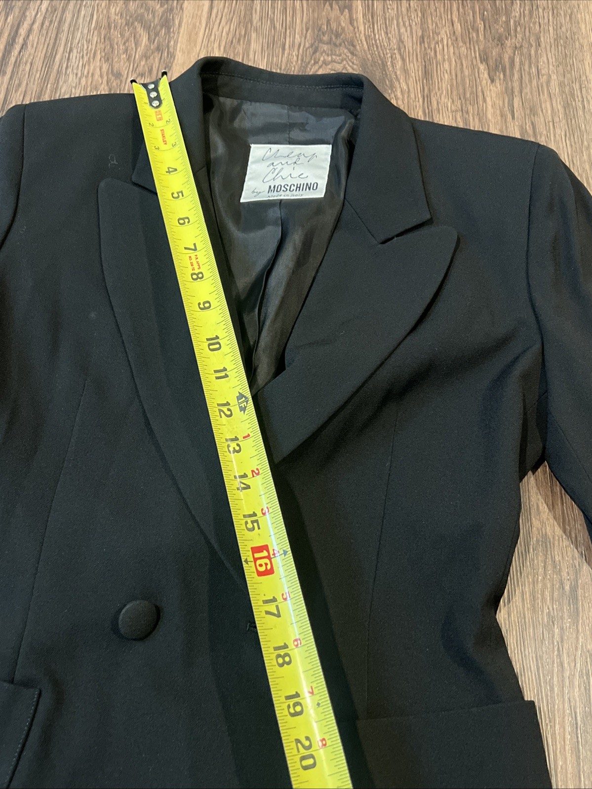 Moschino Cheap & Chic Jacket Skirt Set Size 8 Color Black Read Notes