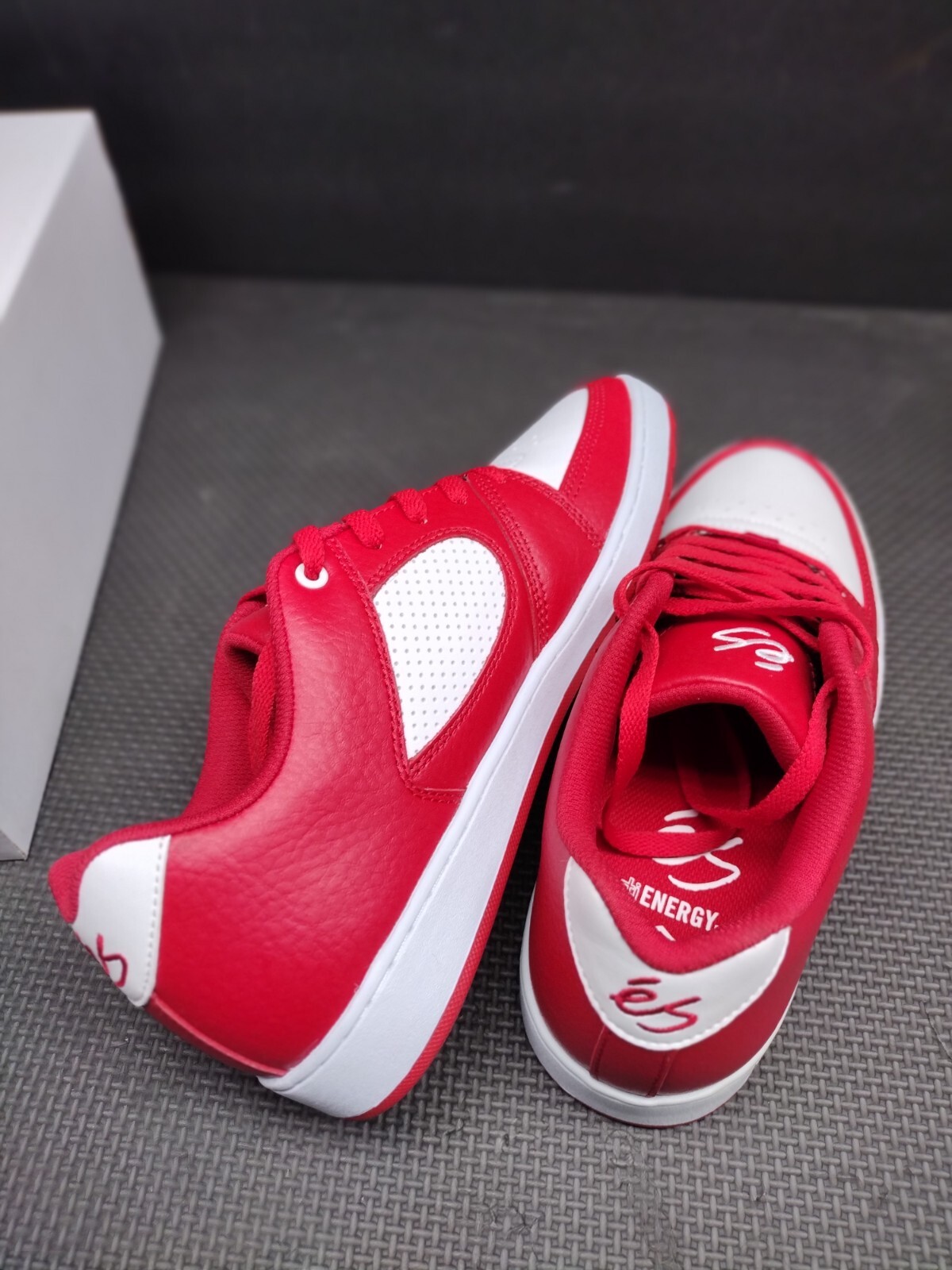 Es Accel Slim White/Red skate shoes SIZE IN PICTURES BLACK SALES SAMPLE NEW