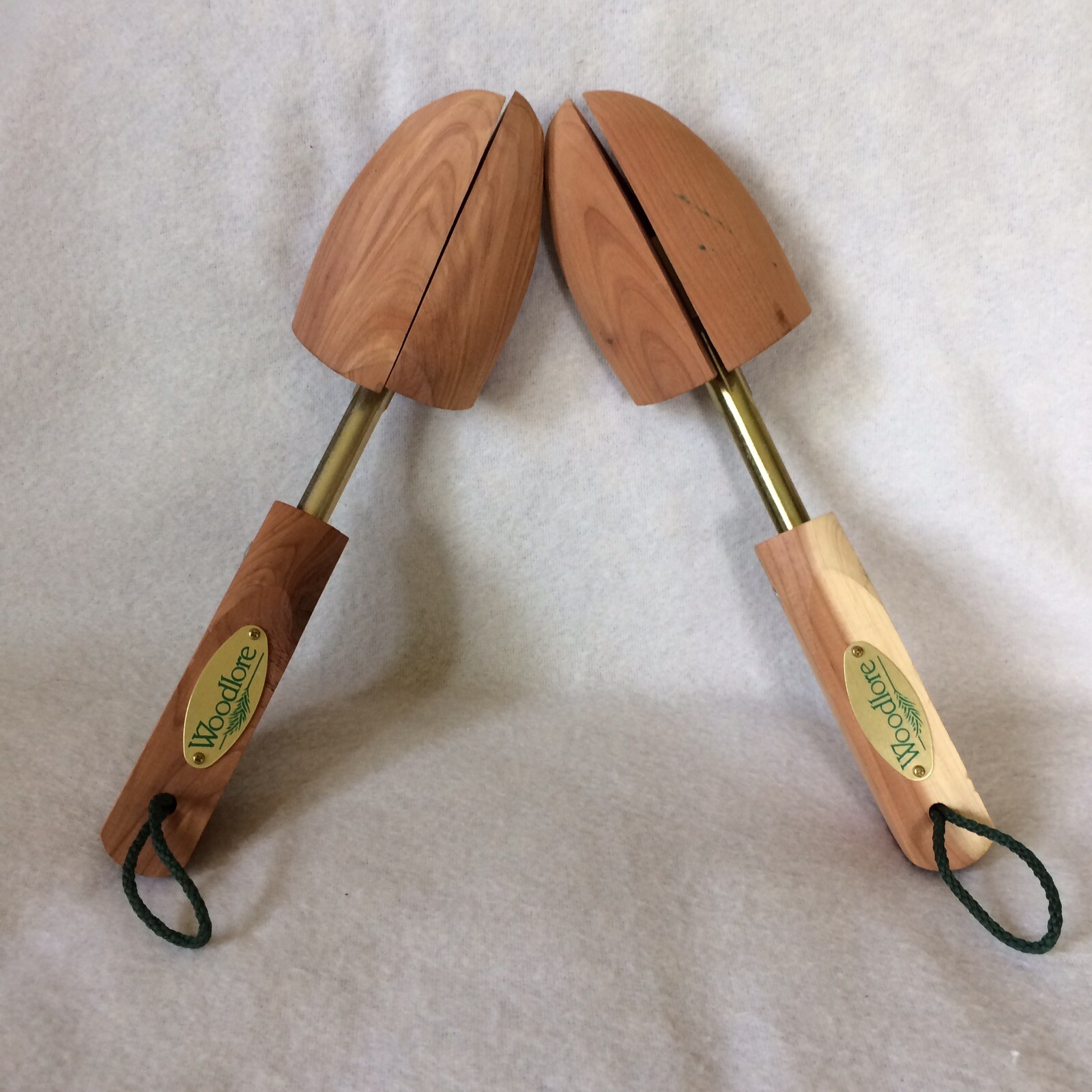 Woodlore Wooden Shoe Tree Shaper Form with Straps Made In USA 10.25 inches EUC