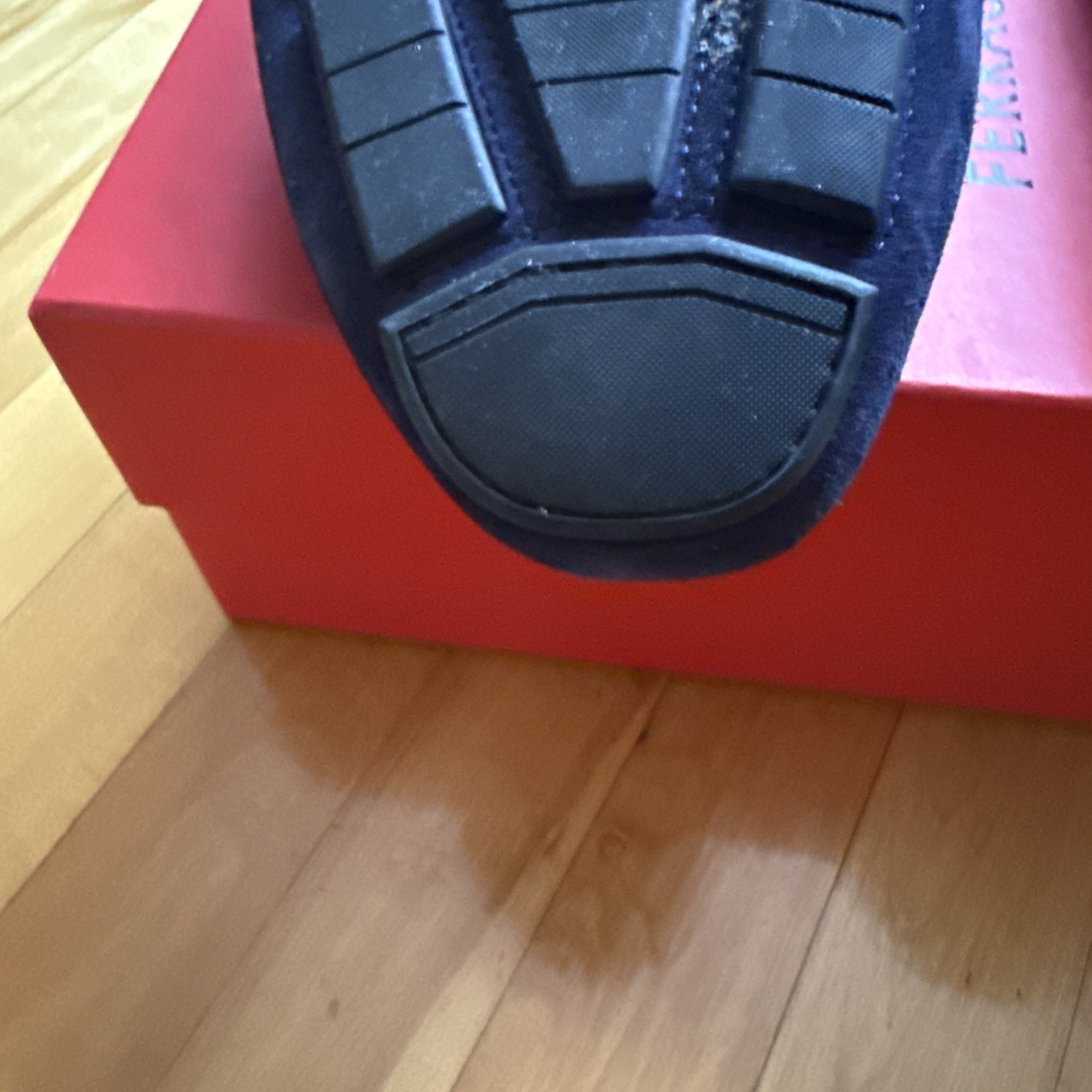 Salvatore Ferragamo Men’s Shoes, Moccasin Dark Blue US Size 12 with box