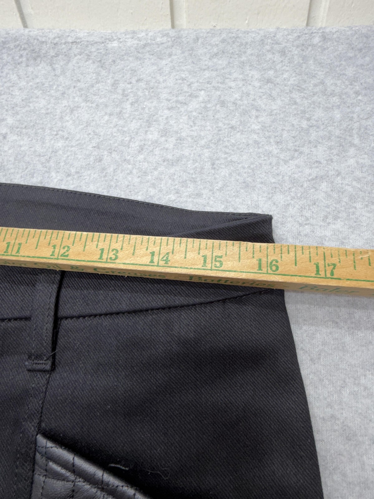 7 For All Mankind Jeans Mens 31×29 Black Skinny Moto Quilted Leather Denim