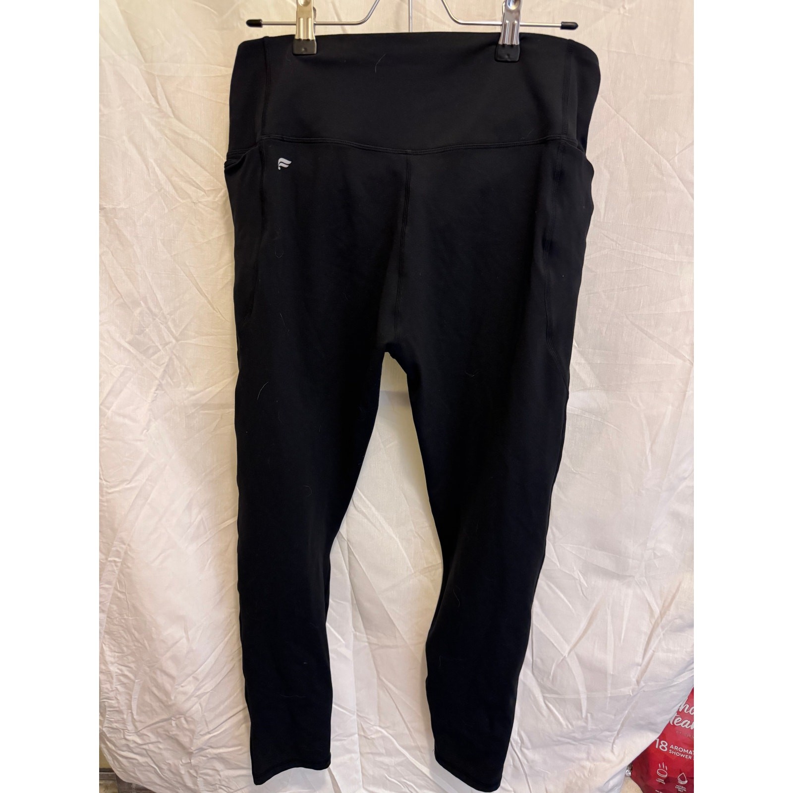 Fabletics Black PureLuxe Cross Waistband Pocket Leggings