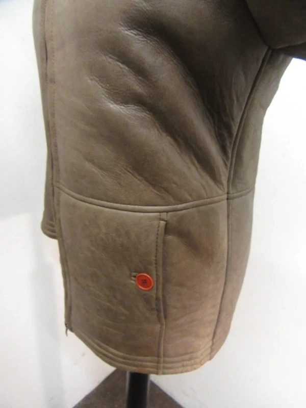 Vintage sheepskin biker jacket size 10 BY LAMANTA