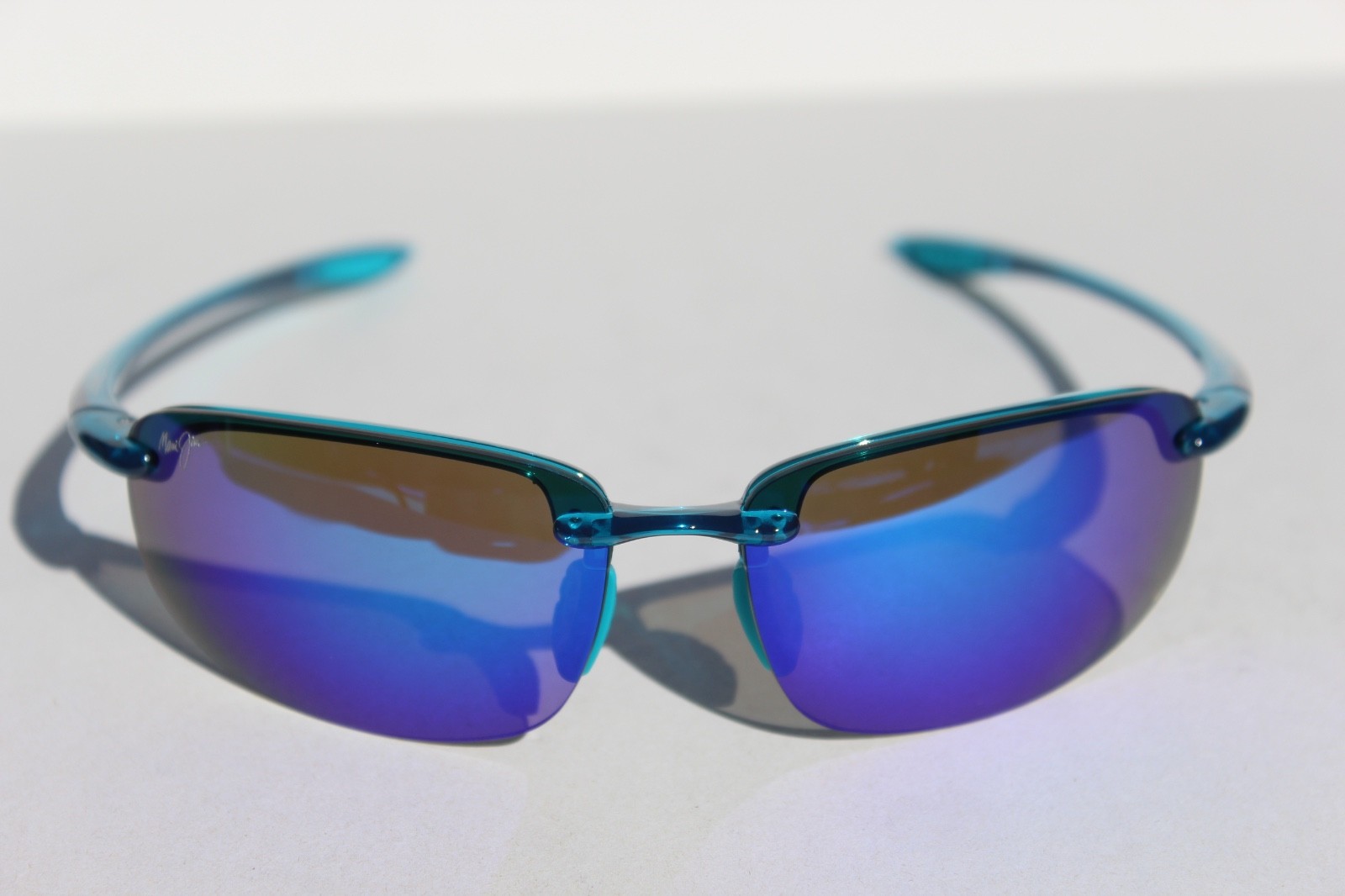 MAUI JIM Hookipa POLARIZED Sunglasses B407-03 Transparent Blue/Maui Blue NEW