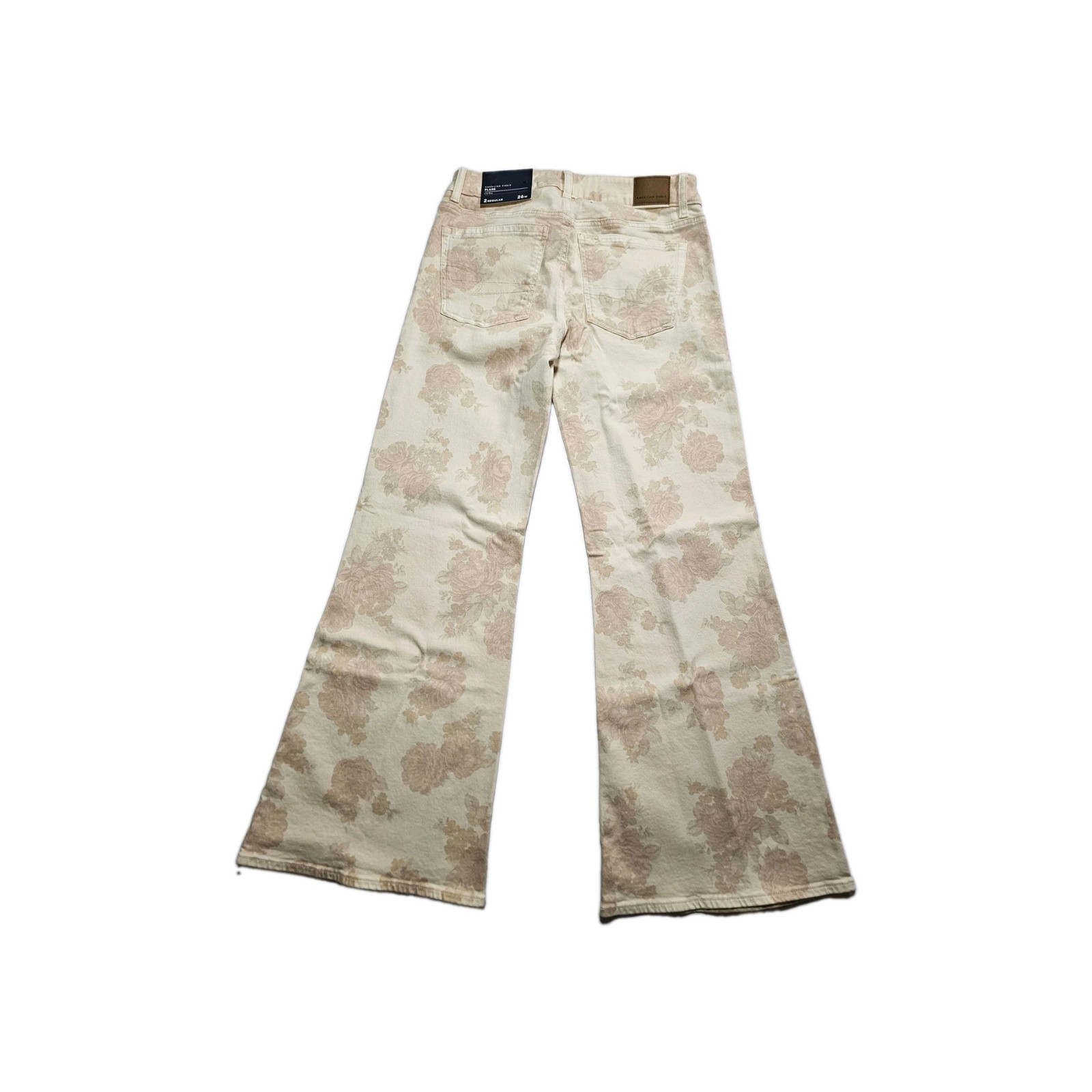 American Eagle AE Low-Rise Floral Flare Jeans Size 2