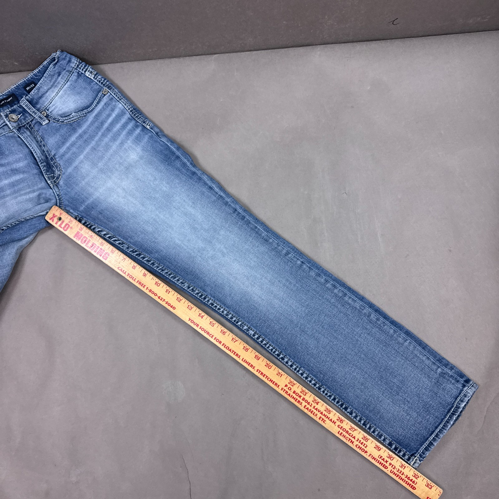 BKE Buckle Jeans Mens 30×32 Blue Jake Denim Pants Washout Faded Stretch Straight