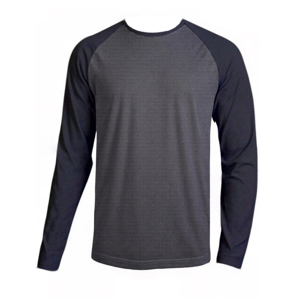 COUVER Men’s Long Sleeve Crew Neck Baseball Shirt, Casual Dynamic Cotton Raglan