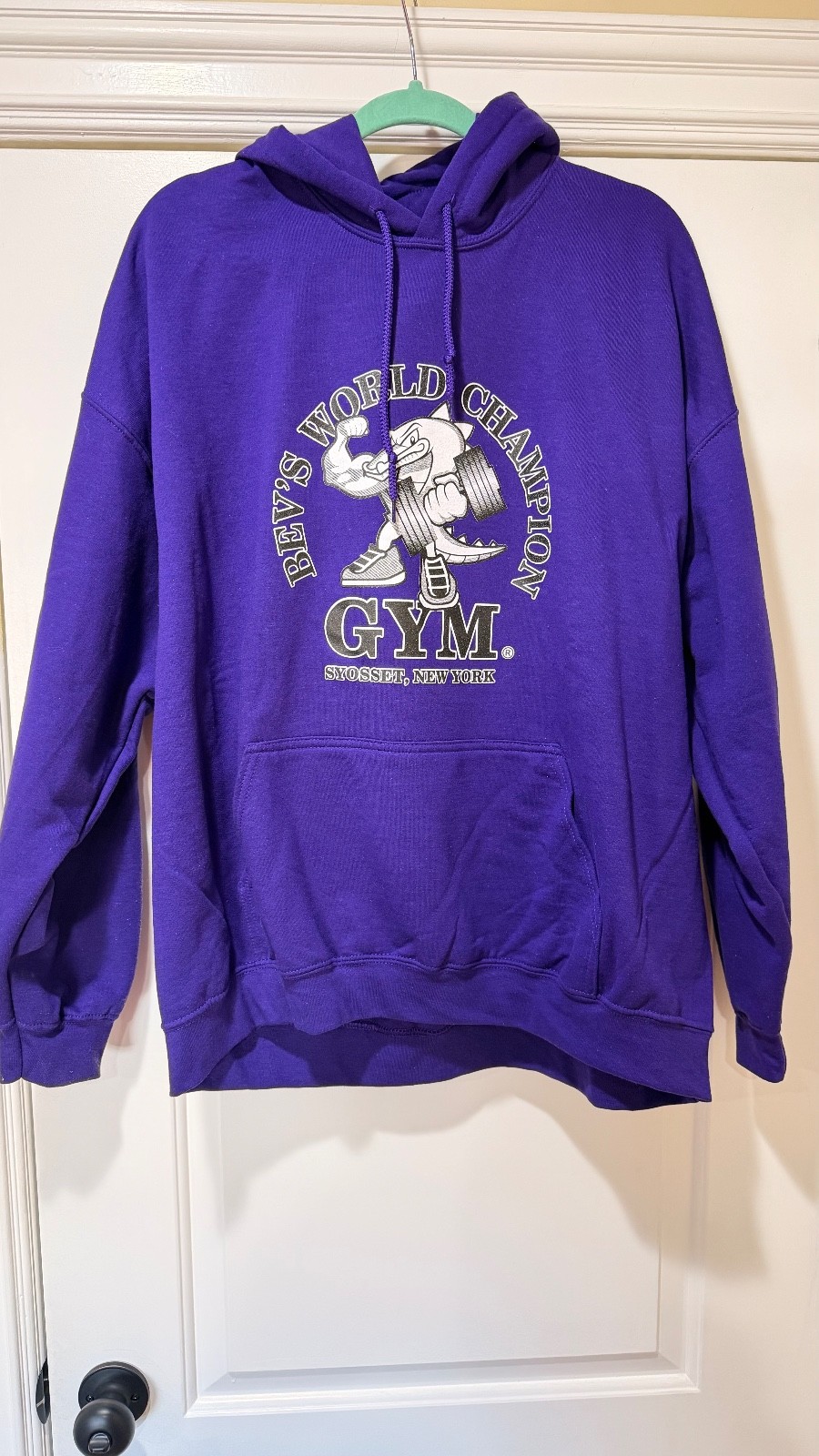 New Purple XXL Powerhouse Gym Hoodie Sweatshirt 2XL Bev Francis Syosset