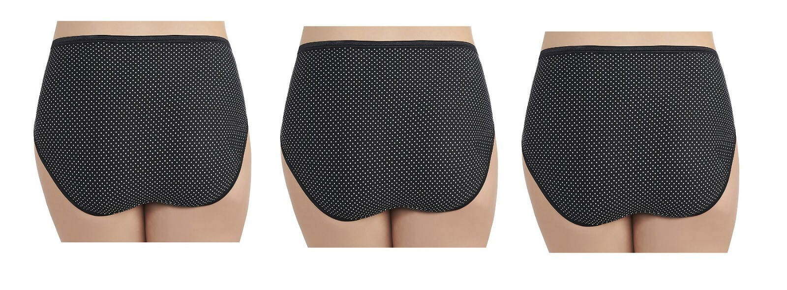 3 pairs Vanity Fair Illumination 13108 HI-CUT Panties Premier Dot Sz – 8 / XL