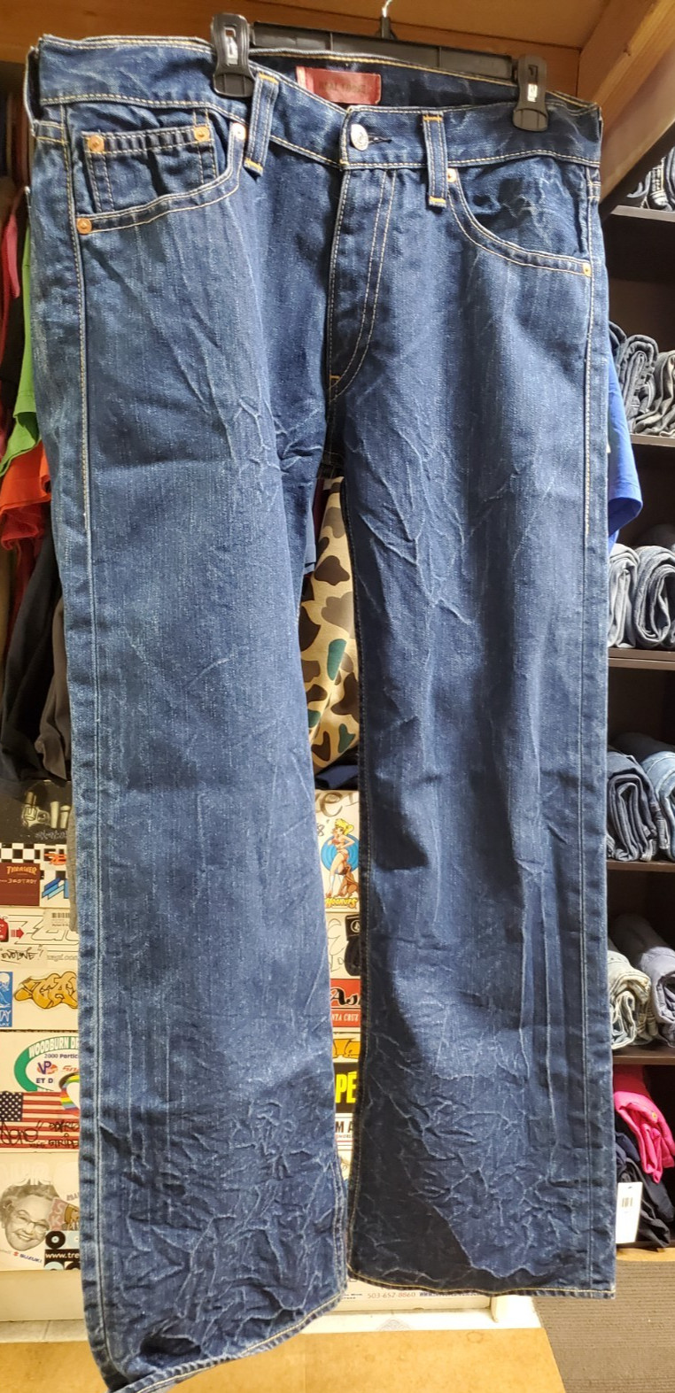 LEVI’S TYPE 1 Real Loose Jeans 36×34 Baggy Skate Indigo Blue Vtg Wide Leg