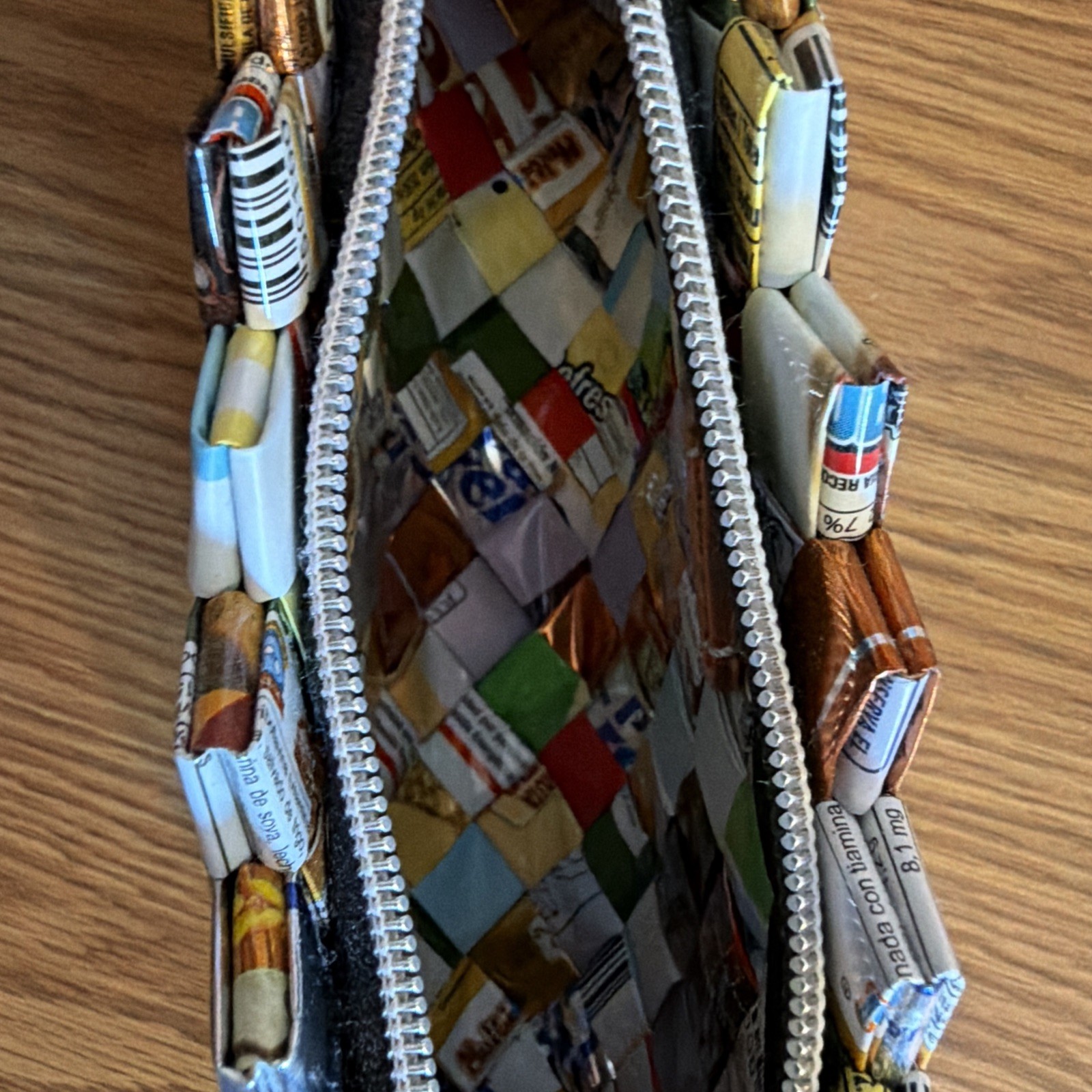 Nahui Ollin Hand Made Candy Wrapper Clutch/Wristlet Purse NWT