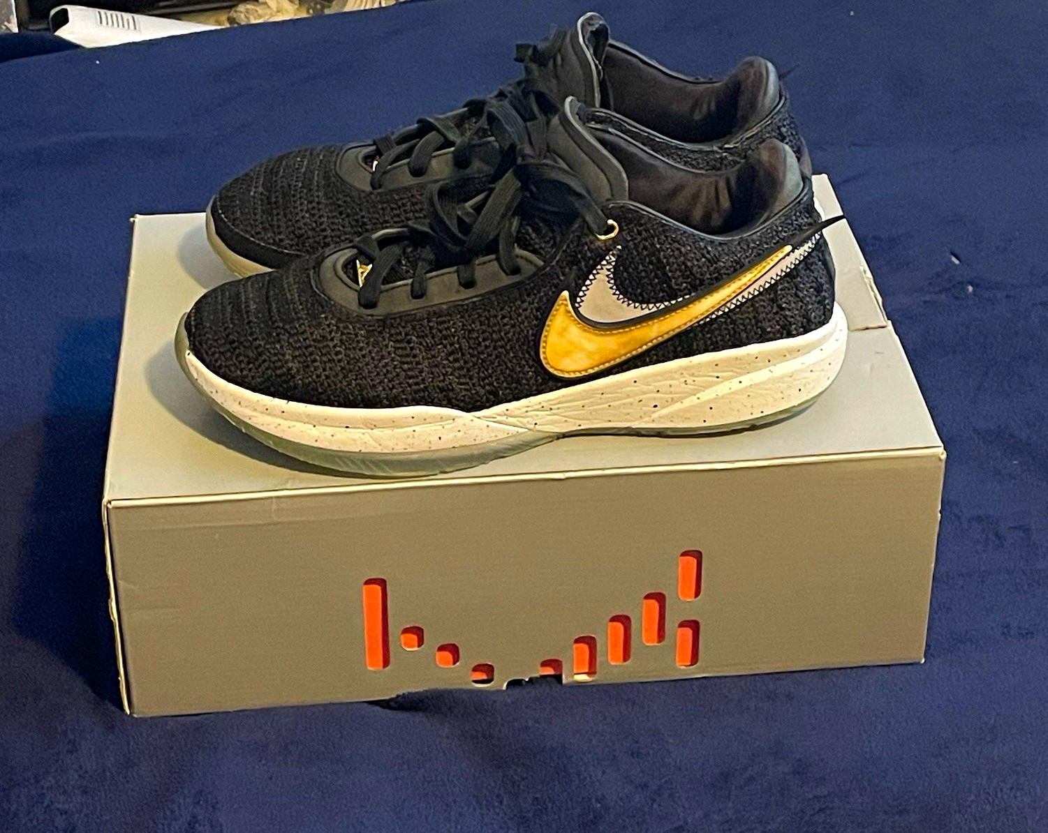 LeBron XX (Black/Metallic Gold-White) good condition