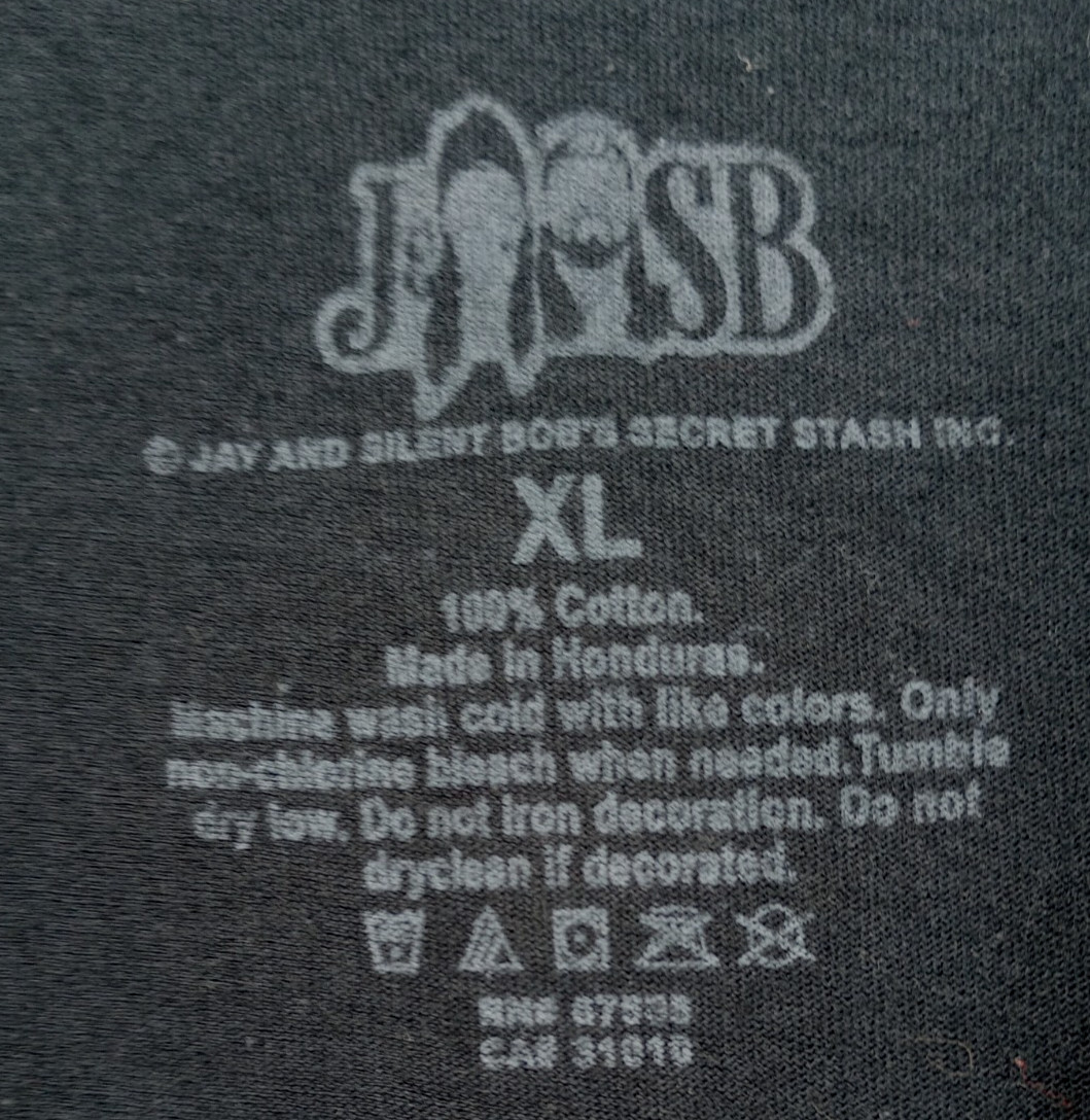 Jay & Silent Bob Reboot Shirt XL Black Short Sleeve Movie Promo Kevin Smith SMOD