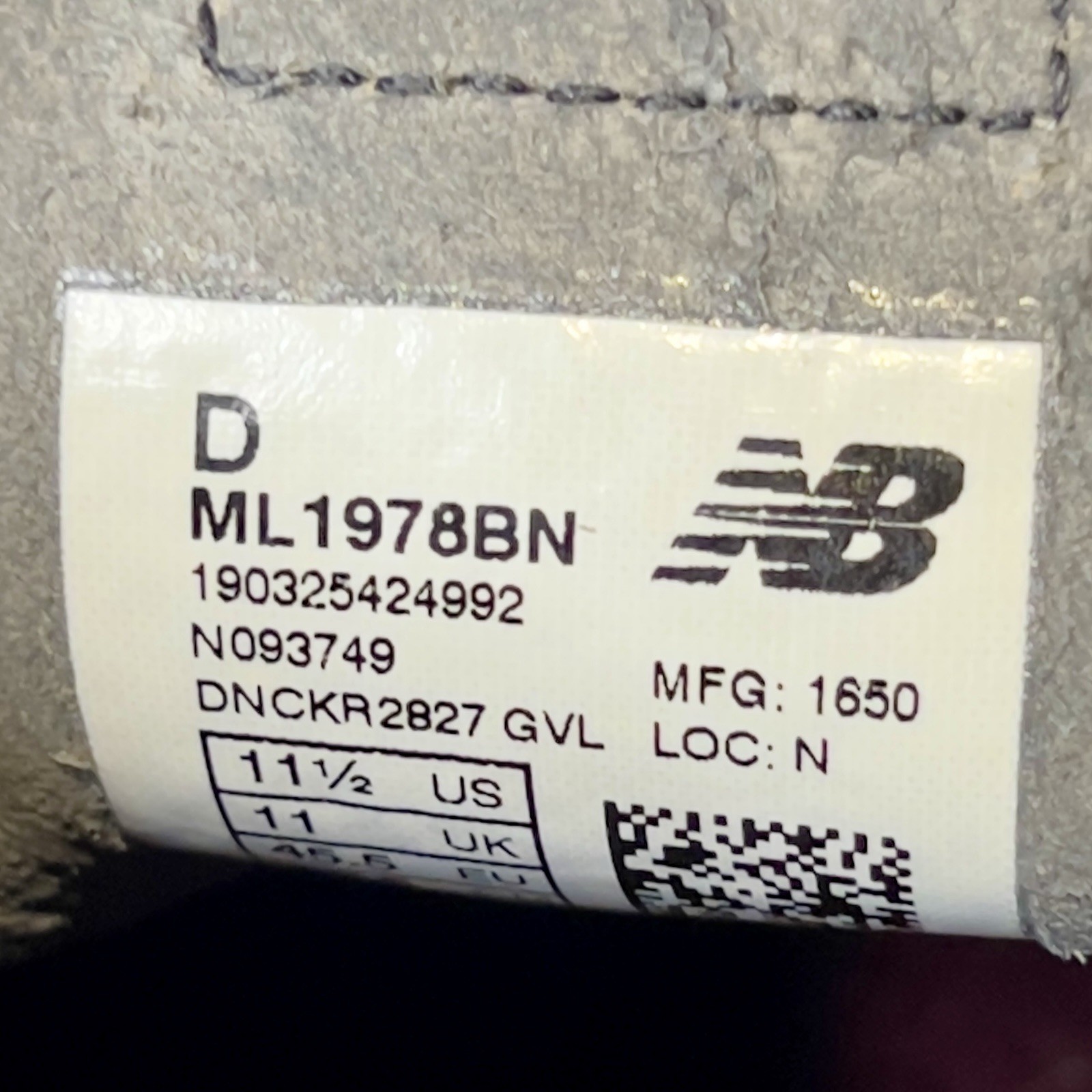 New Balance 1978 Made in USA Burgundy & Dark Grey US Men’s Size 11.5