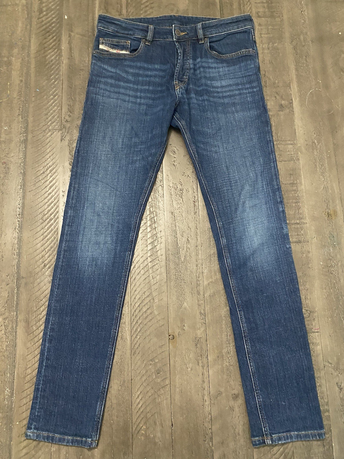 Diesel Mens D-LUSTER 009ZS Stretch Slim Straight Blue Jeans W29 x L32
