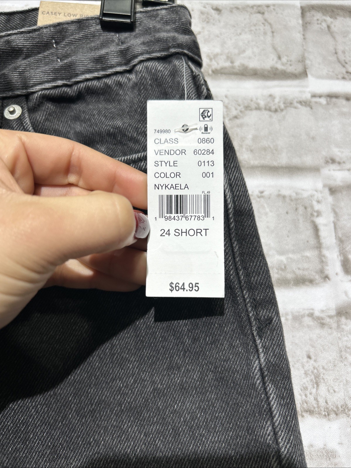 PACSUN Casey Low Rise Baggy Wide Leg Women’s Black Jeans Size 24 New