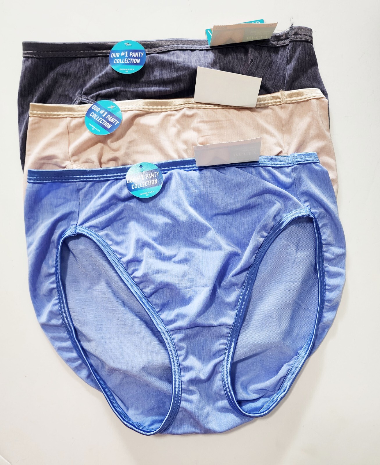 3 Vanity Fair Illumination Hi-Cut Brief Panty Multi 13108 Sz 7/L – NWT