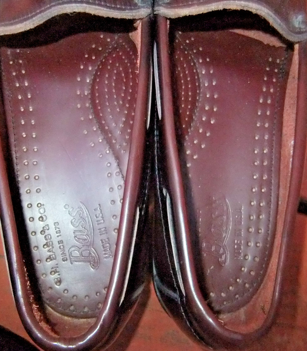 Bass Weejuns Mens Tassel Kiltie Loafers Burgundy Old Money USA 6D