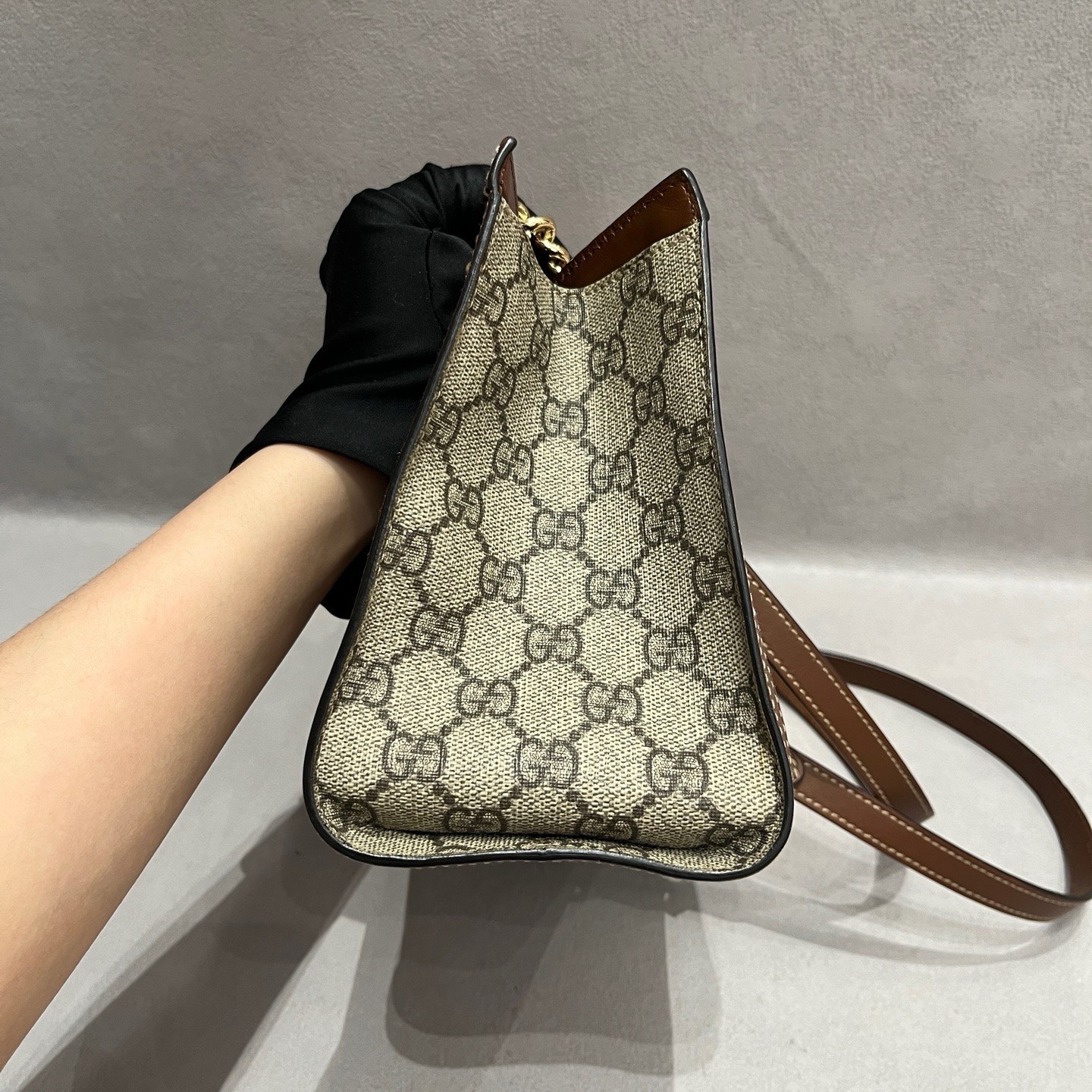 Gucci Pre-Owned Authentic Padlock Series Shoulder Bag Caramel