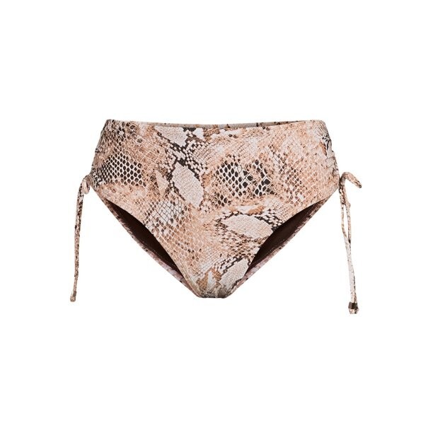 Time And Tru Women’s Plus Snake Print Adjustable Side Tie Brown 2X (20W-22W)