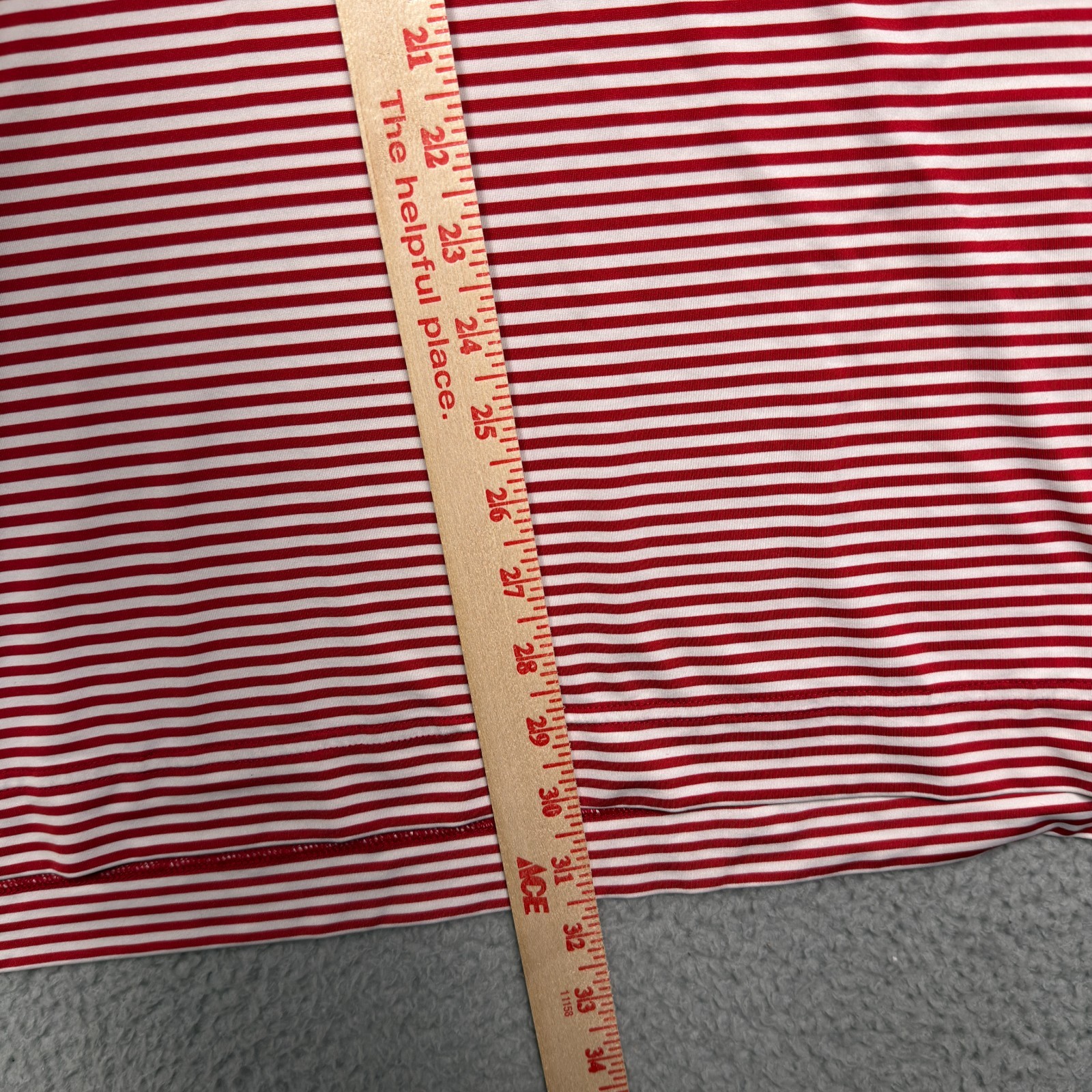 Footjoy Polo Shirt Mens Large Red Striped Prodry Lisle US Amateur Performance